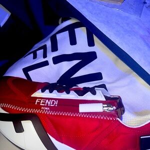 Fendi Flow sneakers size 6 in men’s, convert to 7.5 women’s.